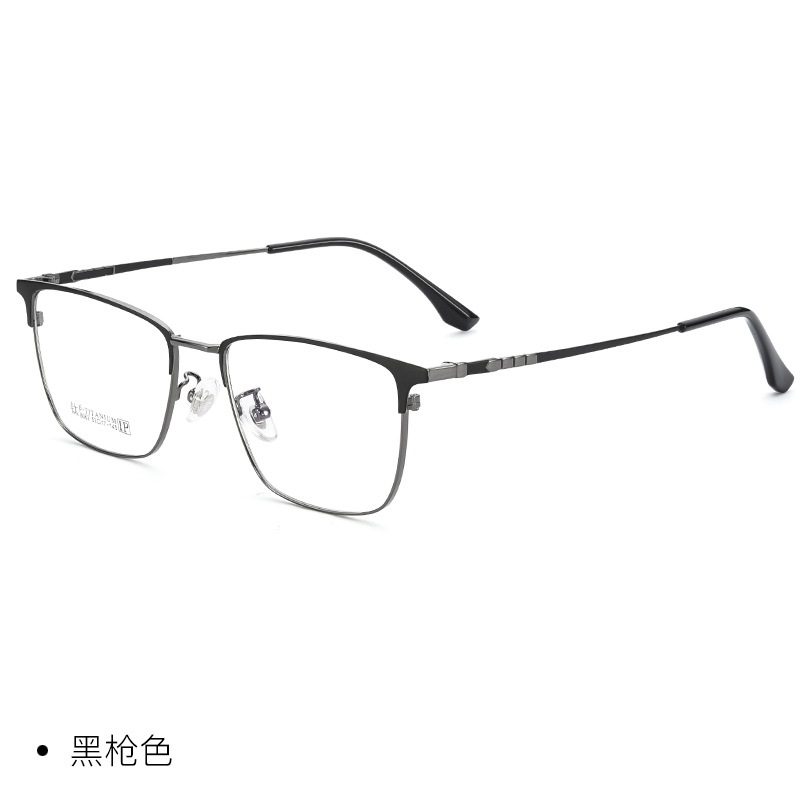 Nuovo cornice da occhiali semititanio miope uomo cornice retro cornice da occhiali commerciali all\'ingrossoIPSupporto sopracciglia Dansun galvanizzato