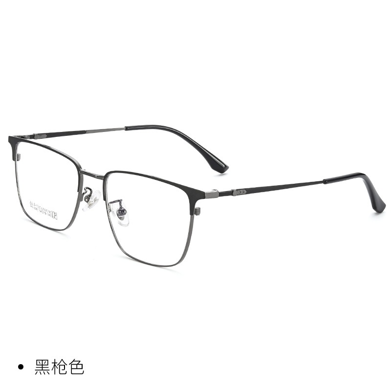 新款纯钛眼镜架 复古时尚全框镜架商务光学近视眼镜
