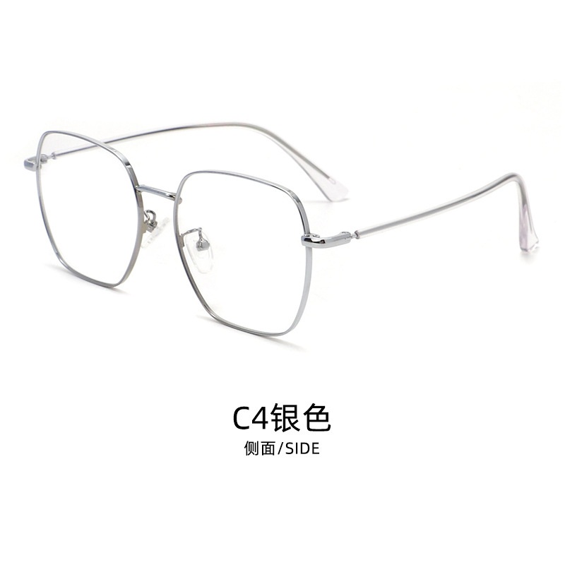 复古金属眼镜架六色可选大框显瘦防滑镜腿多边形眼镜