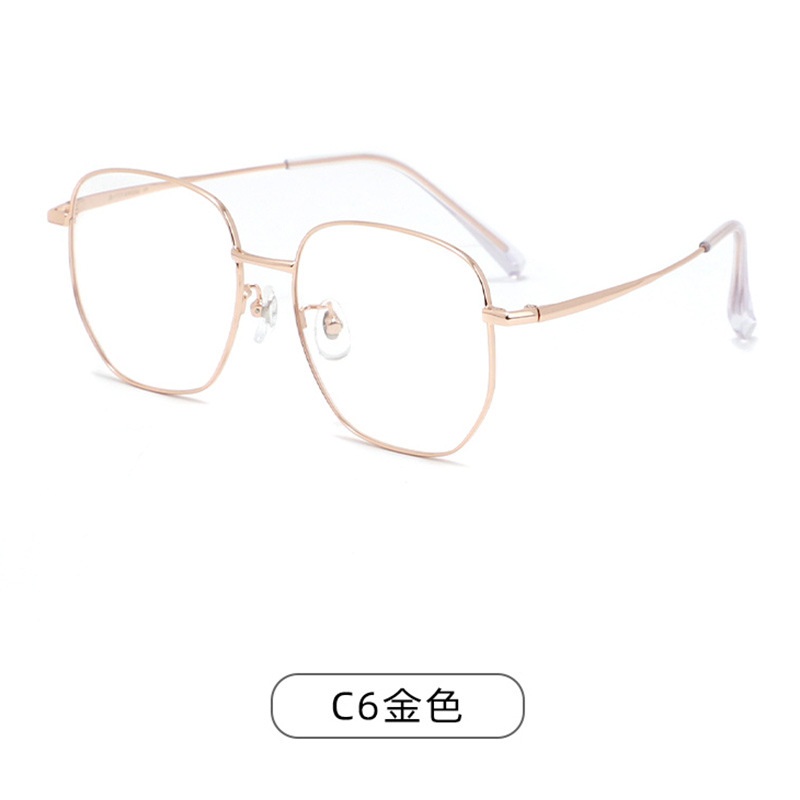 复古半钛眼镜框方框 时尚潮搭不规则大框眼镜架显瘦素颜镜