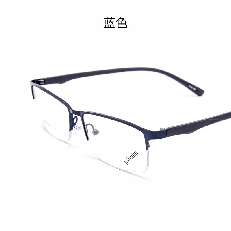 新款钢板金属合金眼镜架半框大号男款眼镜 近视眼镜16028
