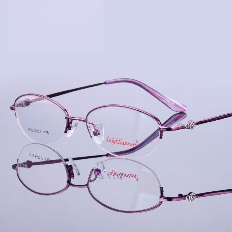 新款 老花眼镜女士高档5023  半框老花镜工厂 金属框架眼镜