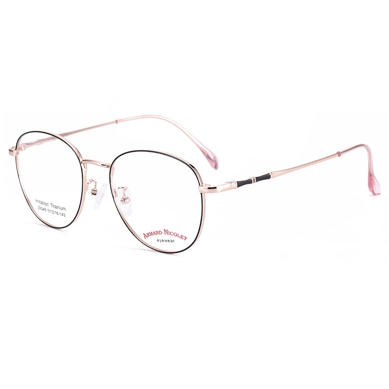 Wide Edge Circular Retro Glasses Flat Light Glasses Men's and Women's Glasses Frame Medium Polygonal Wide Edge