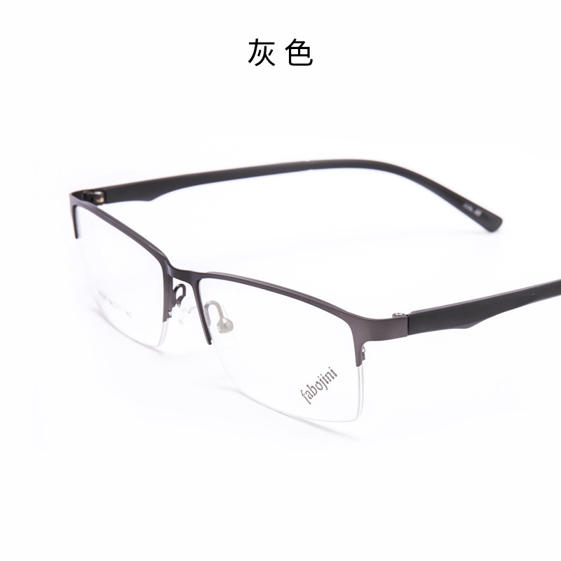 新款钢板金属合金眼镜架半框大号男款眼镜 近视眼镜16028