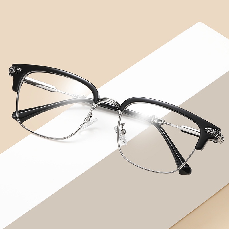 新款商务防蓝光潮老花眼镜成品100度数老人200度光学镜片老视镜厂