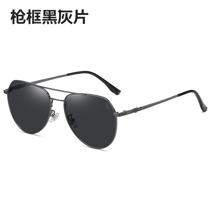 新款太阳镜男士女士飞行员蛤蟆镜偏光变色墨镜驾驶开车司机镜钓鱼