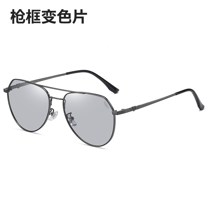 新款太阳镜男士女士飞行员蛤蟆镜偏光变色墨镜驾驶开车司机镜钓鱼
