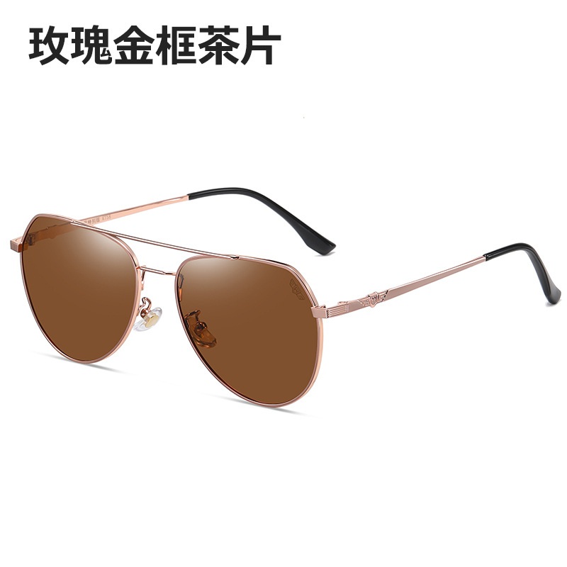 新款太阳镜男士女士飞行员蛤蟆镜偏光变色墨镜驾驶开车司机镜钓鱼