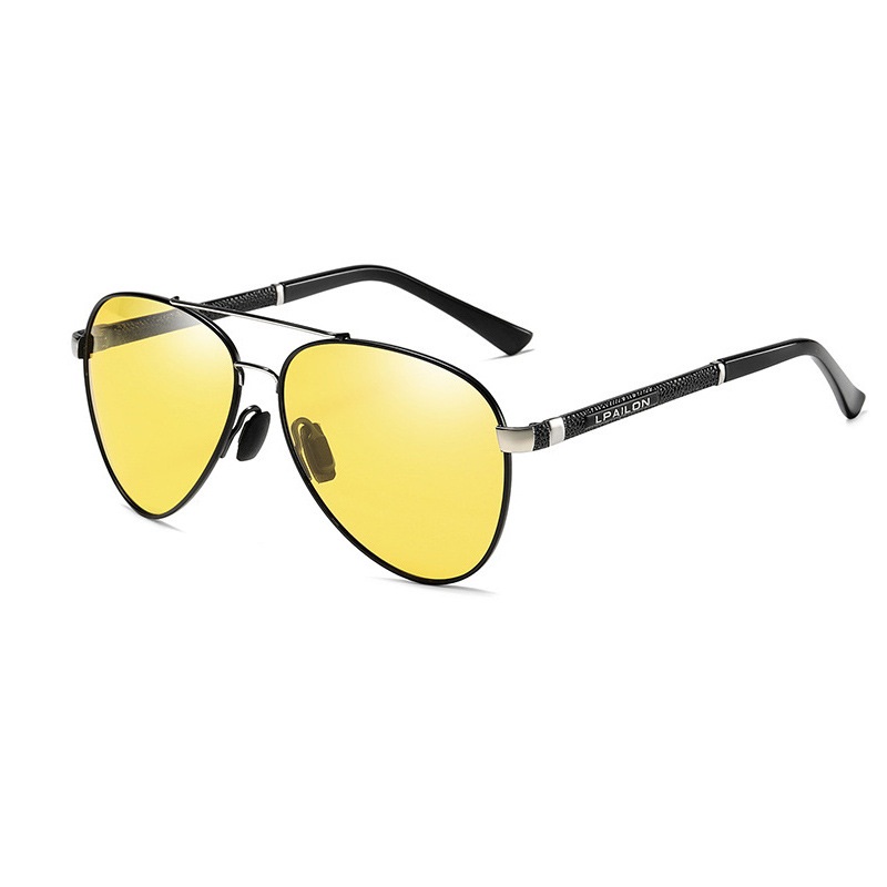 日夜两用偏光太阳镜夜视眼镜驾驶墨镜男士夜间开车司机蛤蟆镜8865