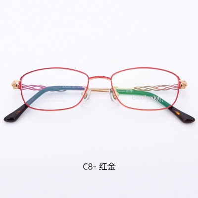 LIGHTWEIGHTBTitanium myopia eyeglass frame  Fashionable new frame62460Authentic women's half frame pure titanium eyeglass frame