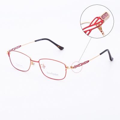 LIGHTWEIGHTBTitanium myopia eyeglass frame  Fashionable new frame62460Authentic women's half frame pure titanium eyeglass frame