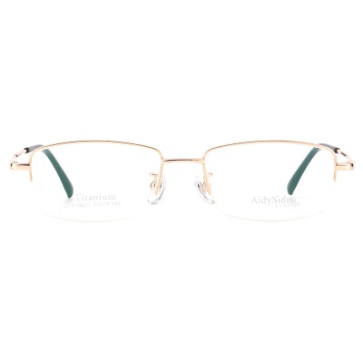 Men's half frame eyeglass frame Titanium Business Myopia Glasses80221 Titanium frame glasses frame