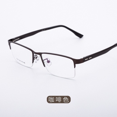 Steel eyebrow eyeglass frame7703Men's metal leisure half frame Optical spectacle frame
