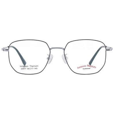 Wide edge silk retro glasses Shenzhen electroplated polygonal ball opening frame 22077Men's and women's slim face flat glasses frame