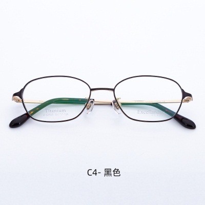 LIGHTWEIGHTBTitanium eyeglass frame  Fashionable high myopia new frame62555Ladies' Full Frame Mirror Frame
