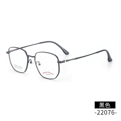 Lace silk retro glasses Shenzhen electroplated polygonal opening mirror frame22076Men's and women's glasses slim face