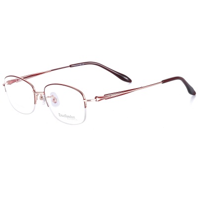 LIGHTWEIGHTBTitanium eyeglass frame Can be equipped with progressive film Fashionable new frame62670Authentic women's half frame mirror frame