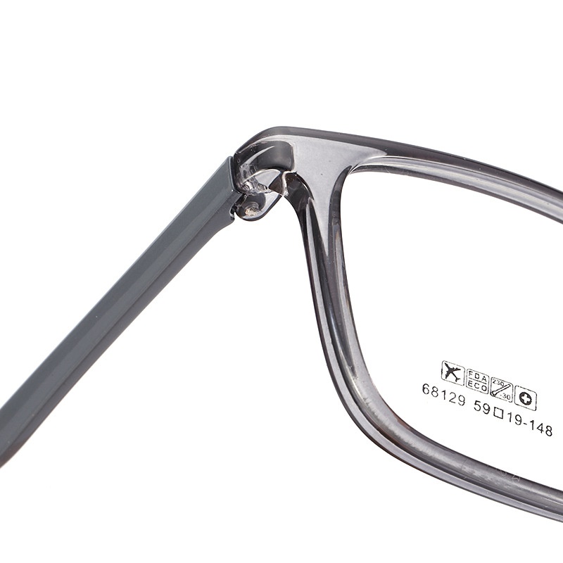 方形tr全框架眼镜框大脸批发68129男士丹阳眼镜架超轻TR90眼镜框