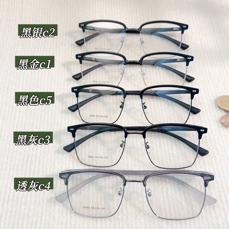 新款时尚眉毛眼睛框近视眉线框16053斯文柳丁全框TR90眉毛眼镜架