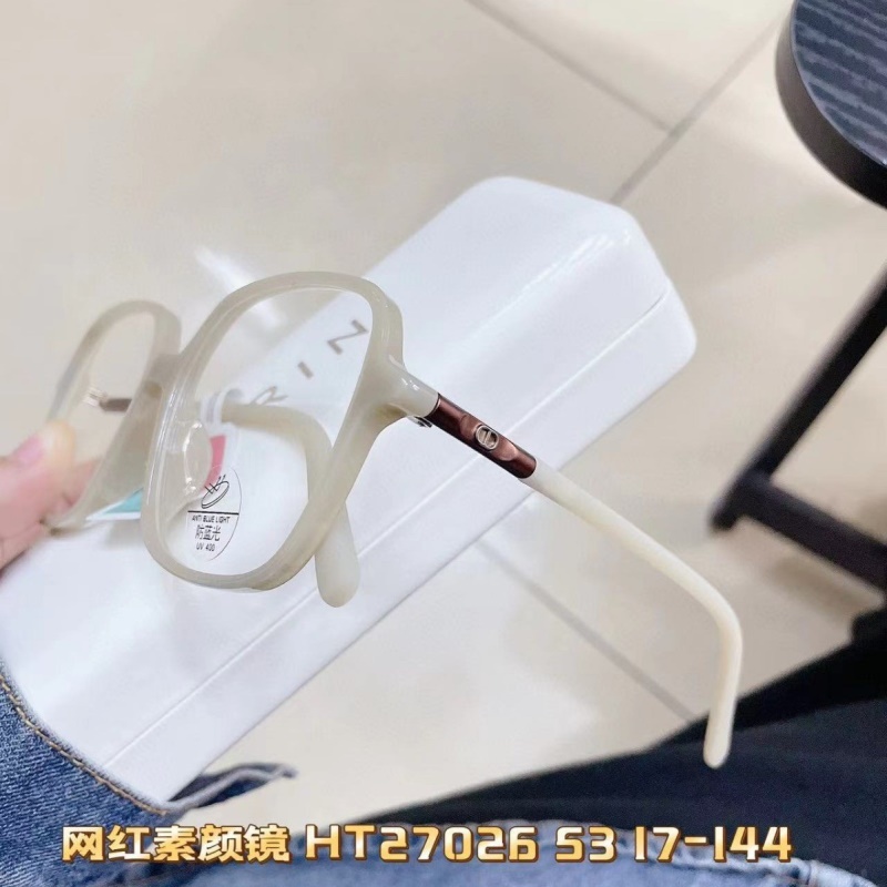 新款TR90抖音同款男可配度数防蓝光平光镜素颜女眼镜框书呆子眼镜