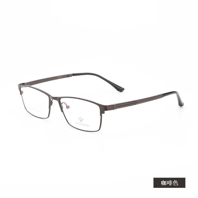 新款金属眼镜框批发全框 商务塑钢腿男士眉线镜架近视7738