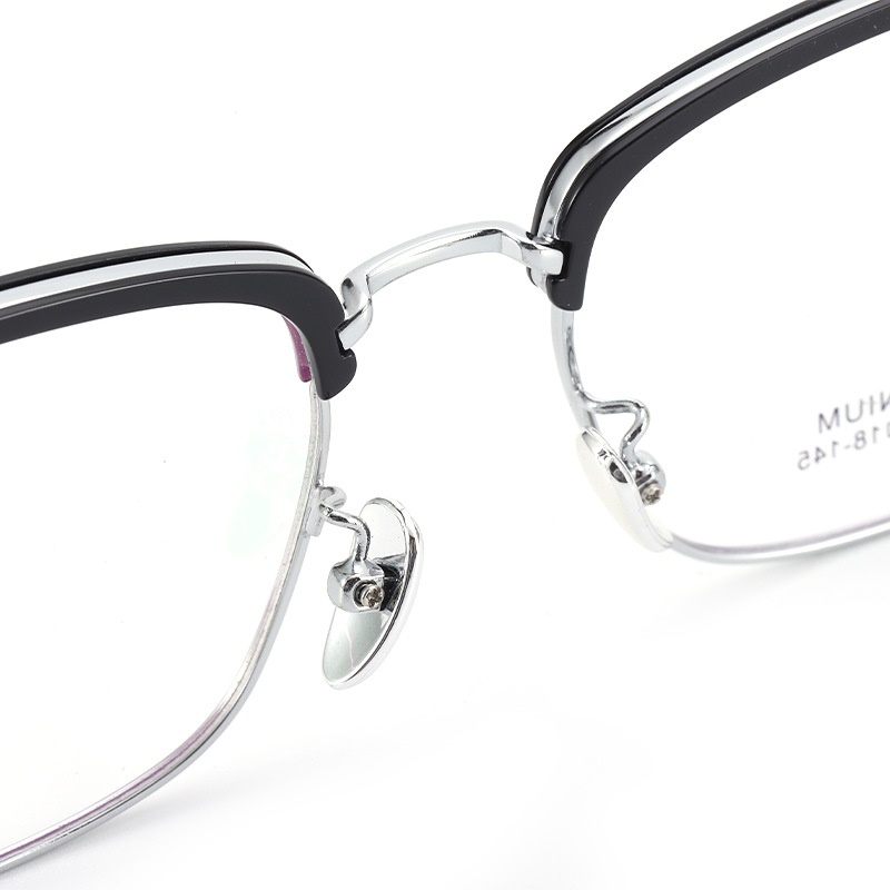 无磁钛大号胖脸眼镜架时尚复古黑框眼镜68818可配镜小红书眉线框