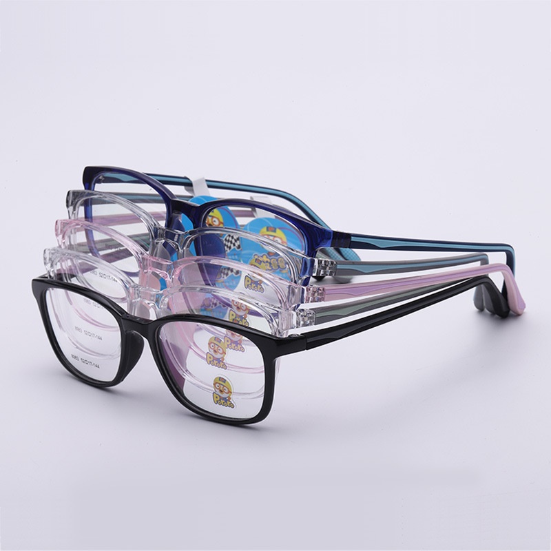新款小红书透明 儿童近视散光矫正眼镜批发8983 双色硅胶眼镜框