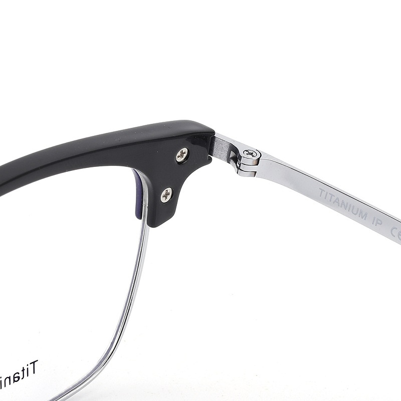 纯钛眉毛眼镜架 工厂批发17042时尚罗心小红书眉线框潮款平光眼镜