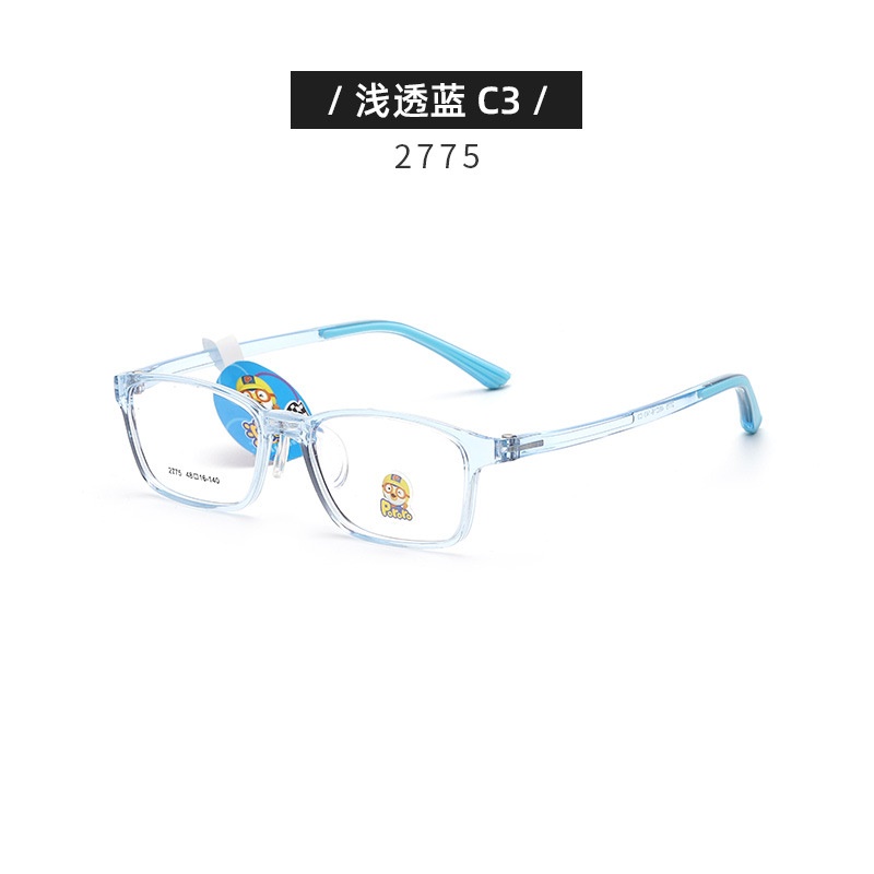 儿童眼镜框架近视女2775硅胶鼻托防脱落TR90学生架男韩版透明色系
