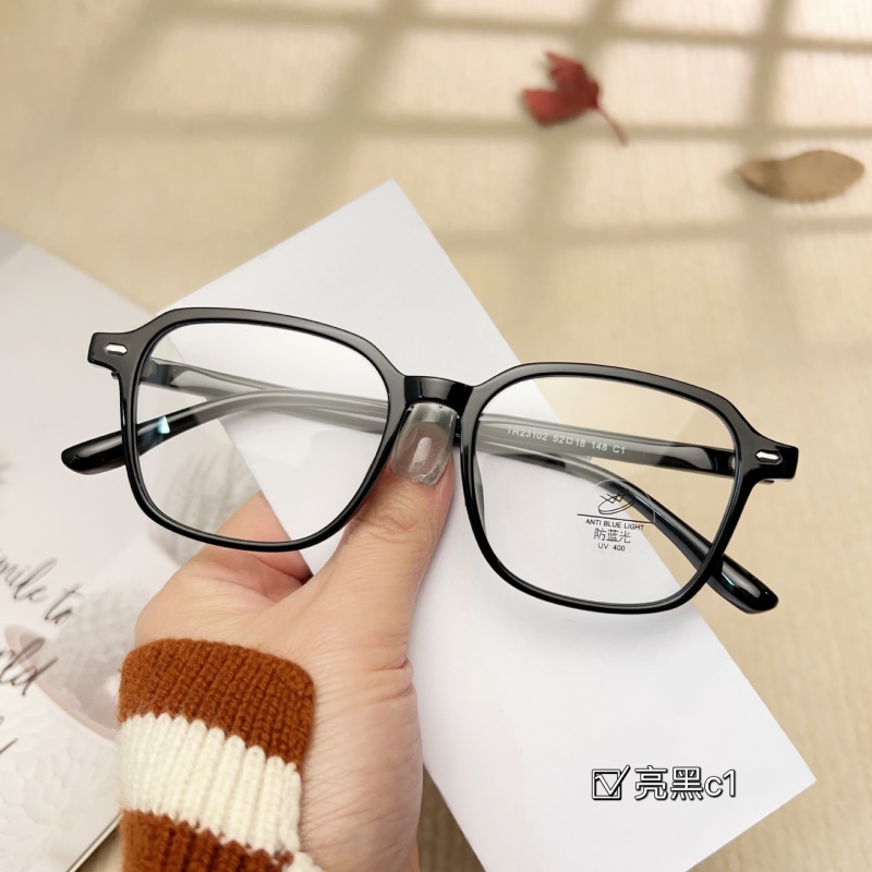 素颜防蓝光黑框平光镜男新款tr90超轻眼镜架小红书网红眼镜框女