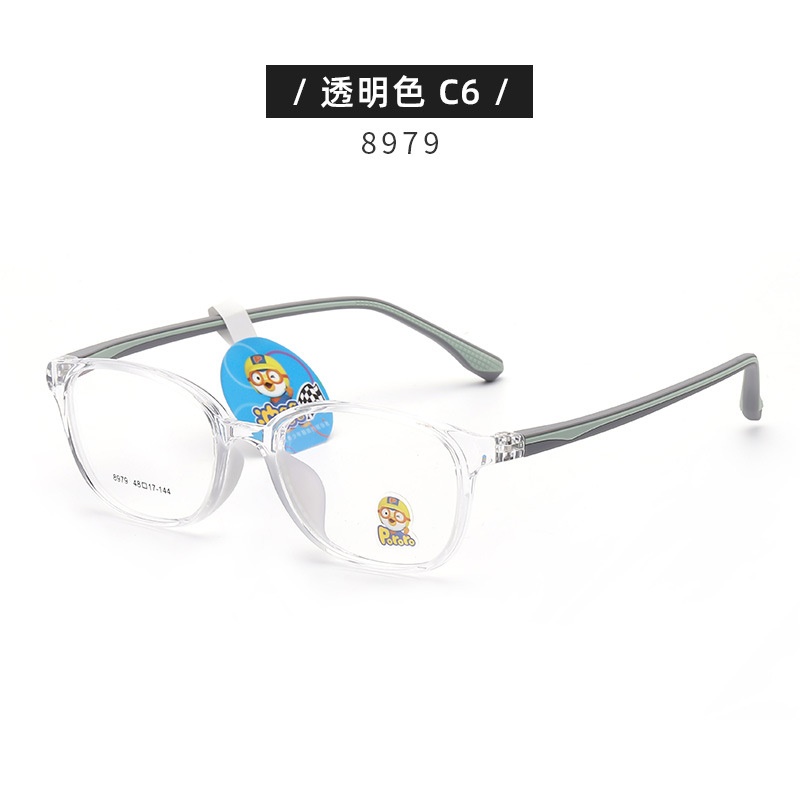 新款小红书透明 儿童近视散光矫正眼镜批发8979 双色硅胶眼镜框