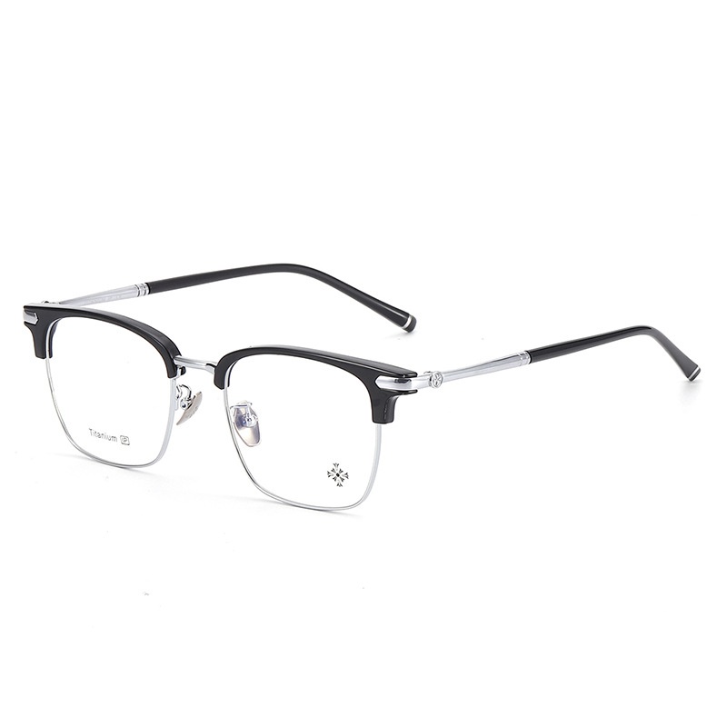 纯钛眉毛眼镜架 工厂批发17049克罗时尚小红书潮款高品质平光眼镜