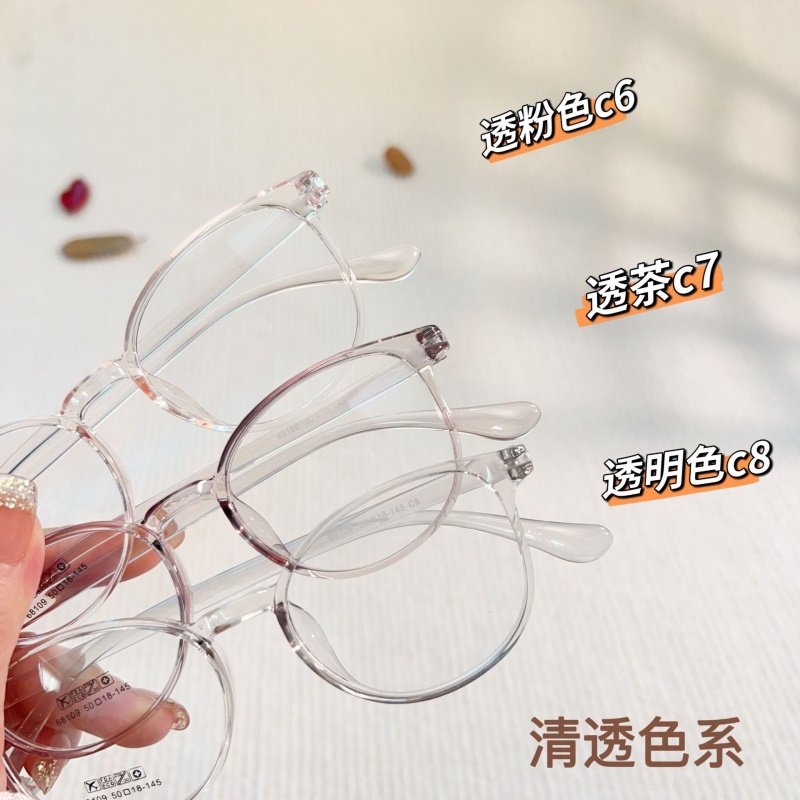 丹阳tr90眼镜圆框批发68109男女款中号全框架超轻眼镜架 TR工厂