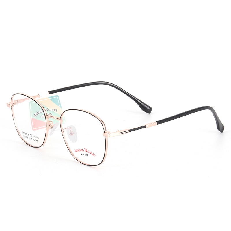 开球潮范复古眼镜框女 小红书同款镜架批发22085双色平光镜框男