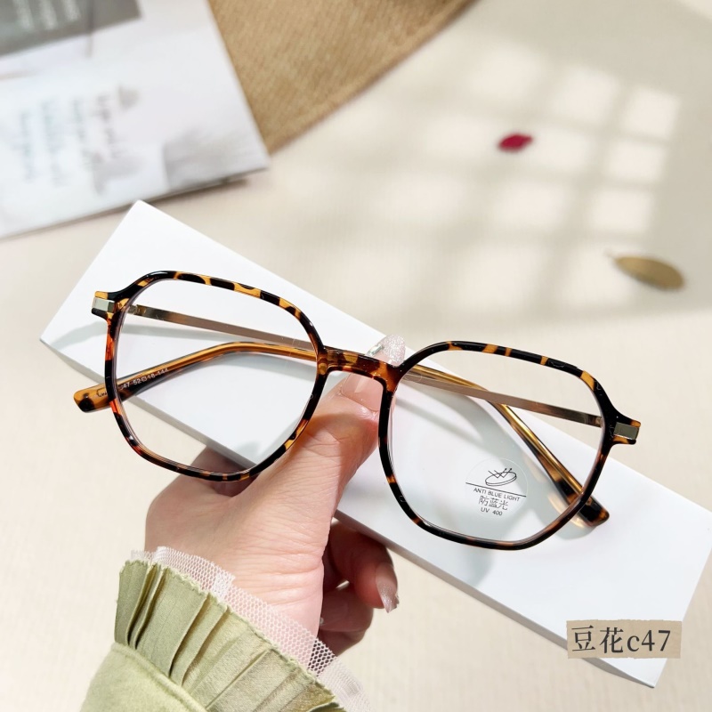 新款TR90网红男女防蓝光玳瑁镜框清新显瘦平光镜可配度数素颜眼镜