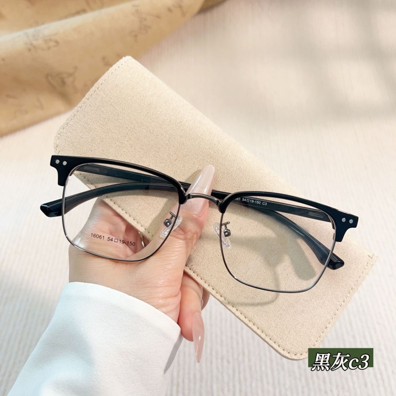 新款无磁钛眉毛眼镜架时尚眉线框16061丹阳斯文痞帅复古眼镜批发
