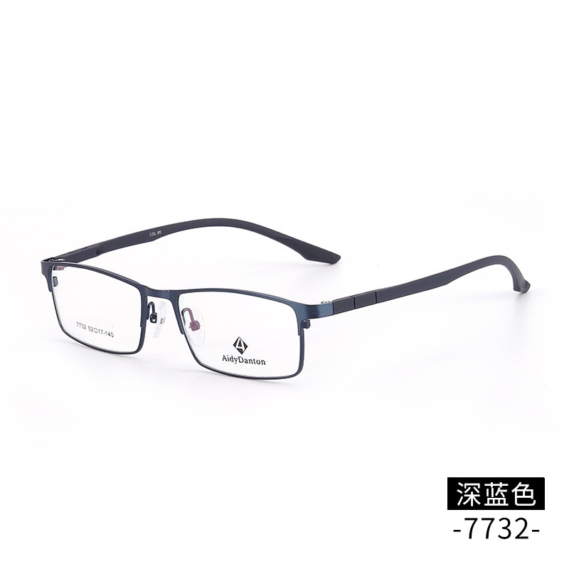 钢板眼镜框7732男士金属休闲全框架丹阳工厂批发  中小号眼镜架