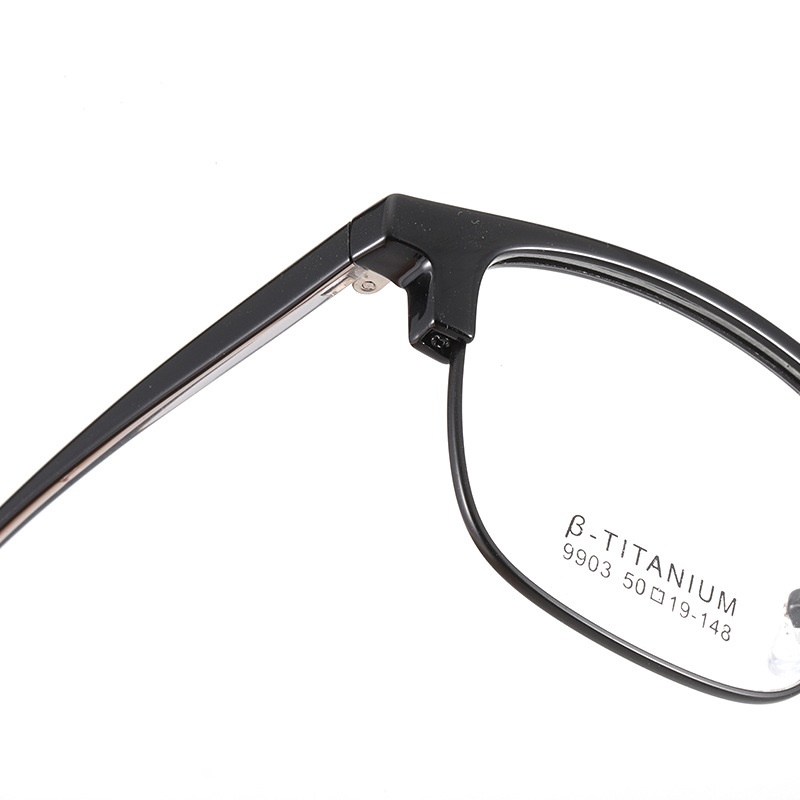 时尚潮款青年近视眼镜丹阳工厂店9903黑框板材架眉毛眼镜框小框