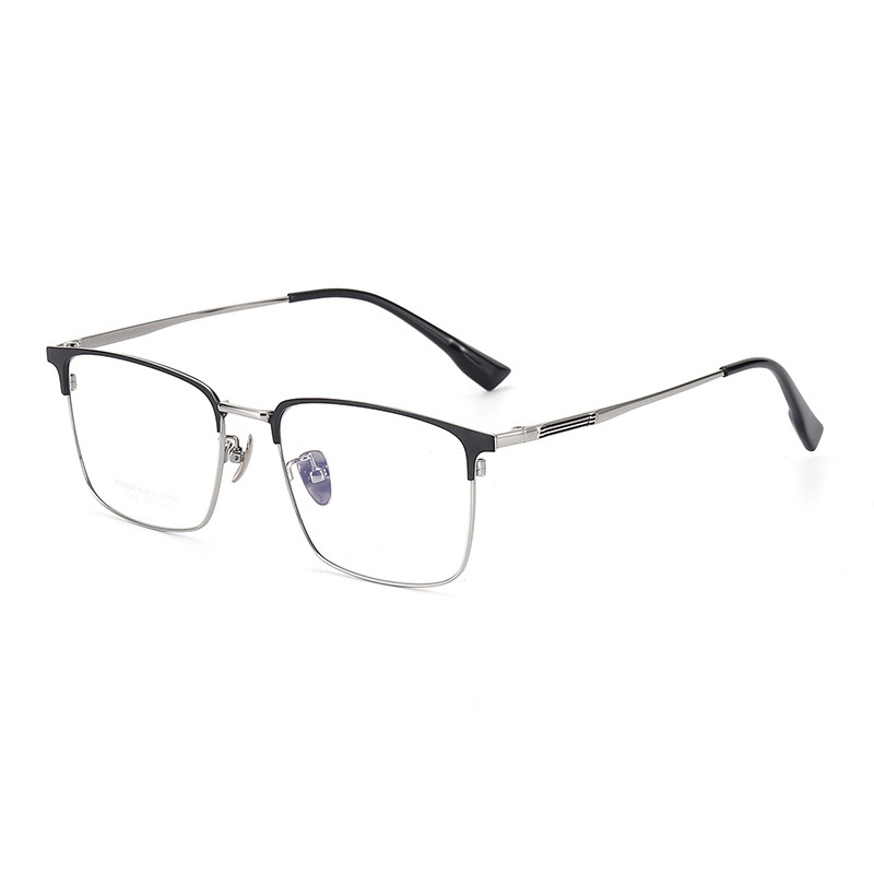 超轻丹阳眼镜男近视镜框90002复古大脸方框眼镜时尚纯钛框架眼镜