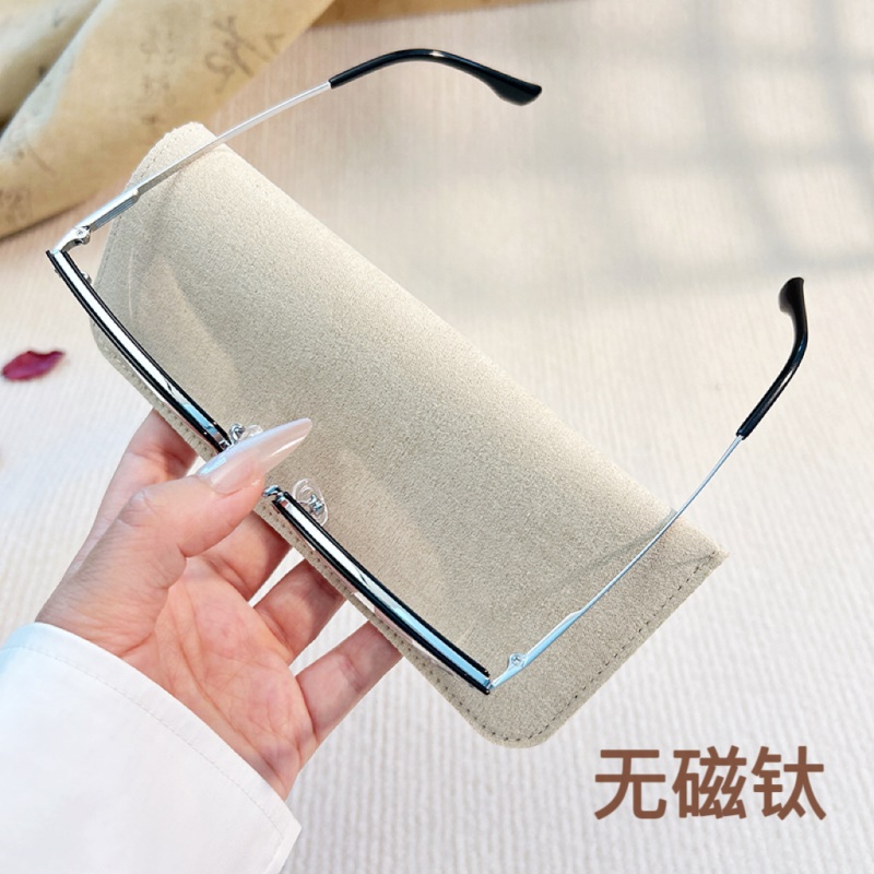 新款无磁钛眼镜架时尚透明眉线框16060小红书潮复古眉毛架眼镜框