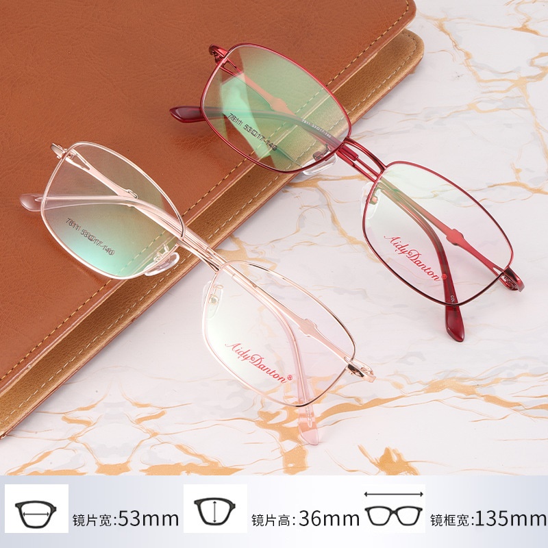 金属眼镜架全框近视镜7811中年女士渐进片商务眼镜框丹阳厂家批发