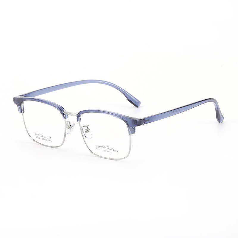 男女士TR90眉毛框架 时尚网红同款8732眉线架潮款黑框眼镜 复古