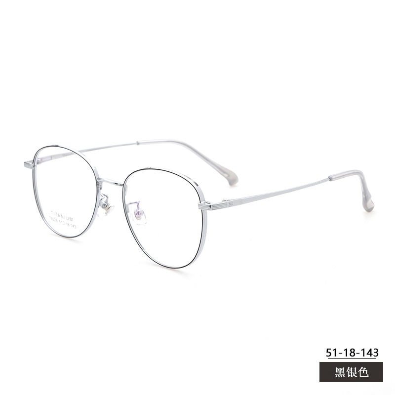 复古高度数镜框多边形老钱风镜架丹阳眼镜工厂店批发眼镜框纯钛