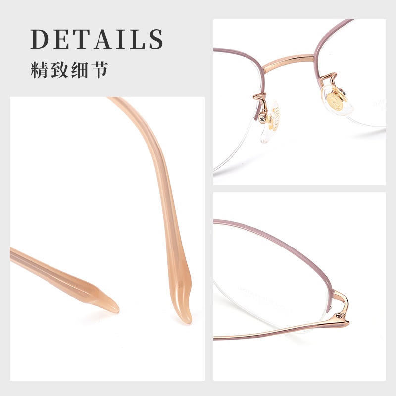 新款超轻眼镜框商务眼镜架钛全框7016丹阳多边形素颜近视眼镜女