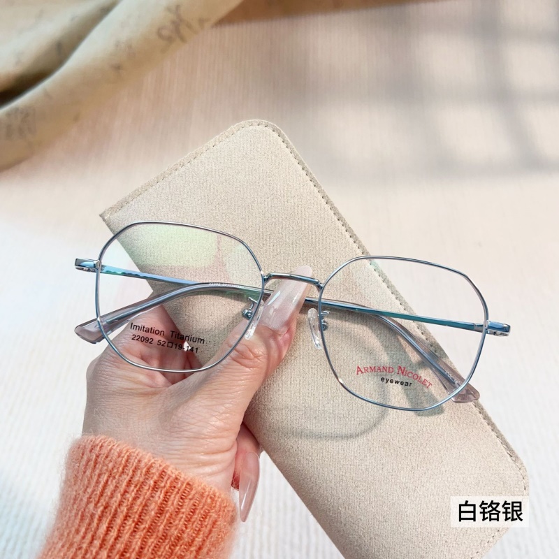 小红书种草宽边复古眼镜 22092双色男女百搭素颜眼睛多边形平光镜