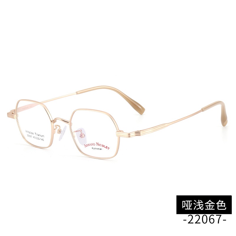 日系复古平光眼镜22067万年龟框型男女多边形眼镜 配高度