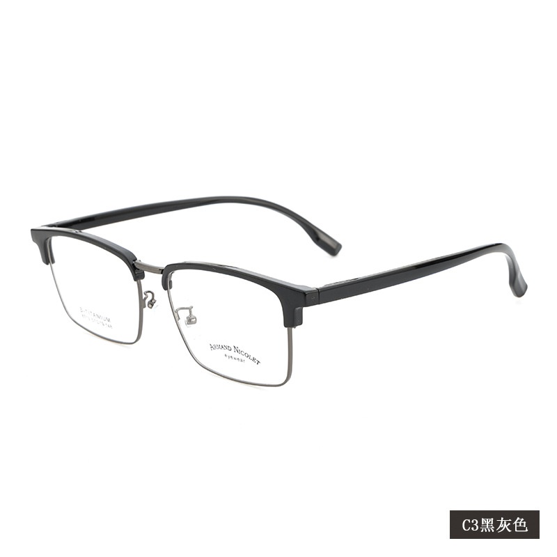 男士眉毛眼镜框架 时尚抖音同款8713TR90眉线大号黑框复古架批发