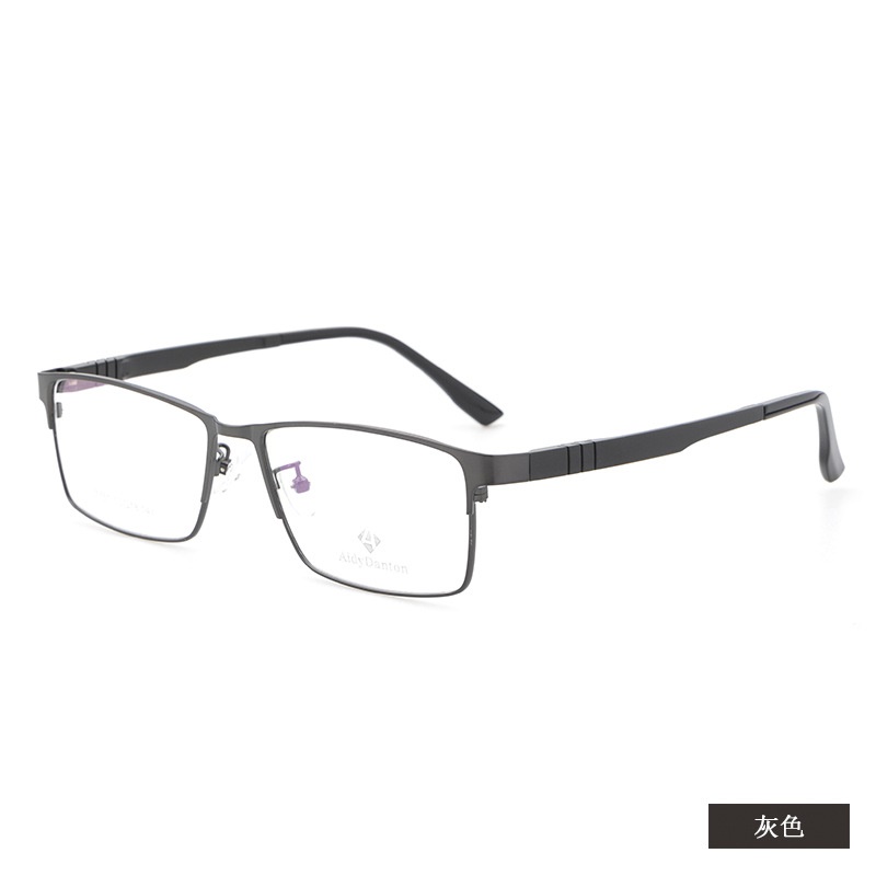 新款弹性钢皮眼镜框批发7751丹阳商务男士光学架塑钢腿全框镜架