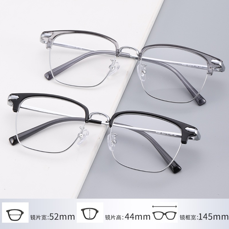 网络爆款小红书种草眼镜架工厂批发6008板材眉毛架潮款平光眼镜