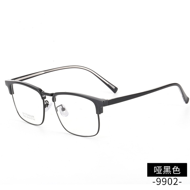 插芯眉毛眼镜架时尚丹阳工厂9902板材眉线框潮款复古黑框眼镜